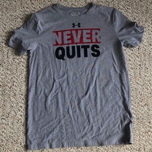 Youth extra large under armor tee shirt gray